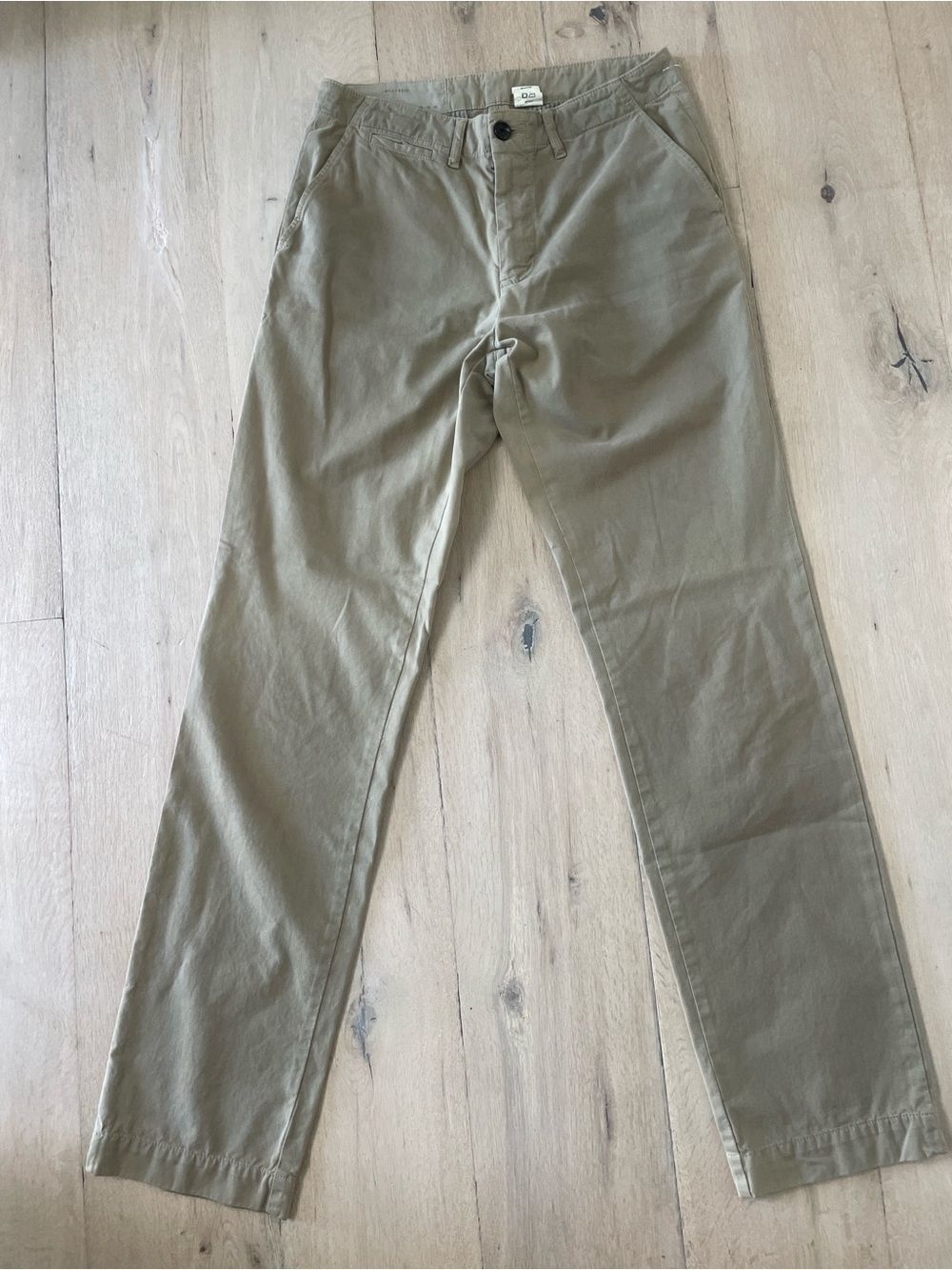 Billy Reid 100% Cotton Chino Pant Size 31x33 Khaki Tan
